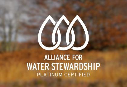 alliance for water stewardship platinum certified